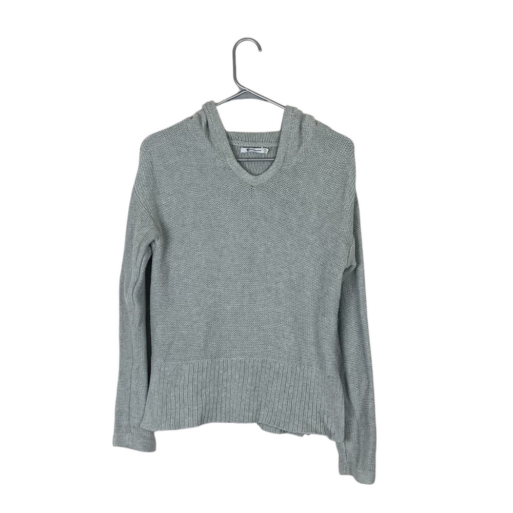 T Alexander Wang gray knit hoodie sweater size xs